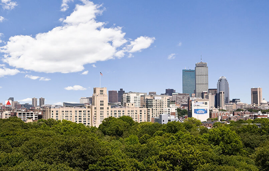 Longwood Towers - View of Boston from Property